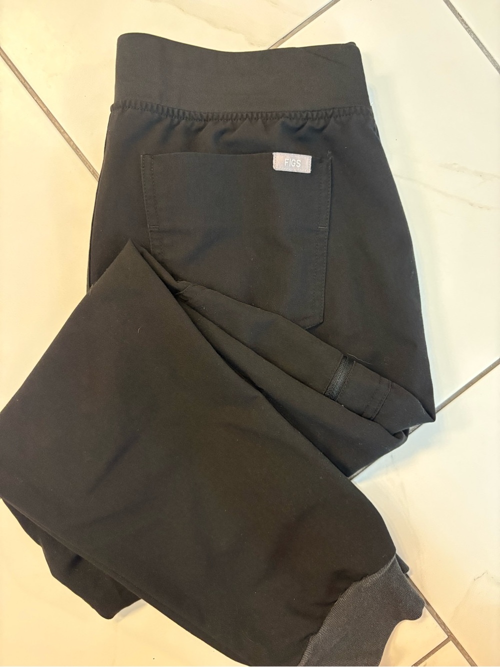 FIGS Scrubs Black Jogger Small Petite